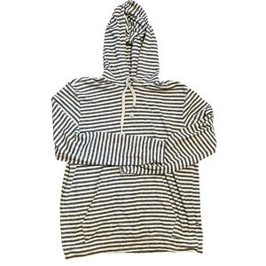 Sol Angeles Black and White Hooded Sweatshirt With Kangaroo Pocket Comfy Size M